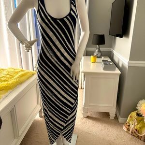 Tommy BAHAMA navy & white striped dress. Size small